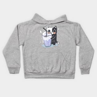 Latte Loving Cat Kids Hoodie